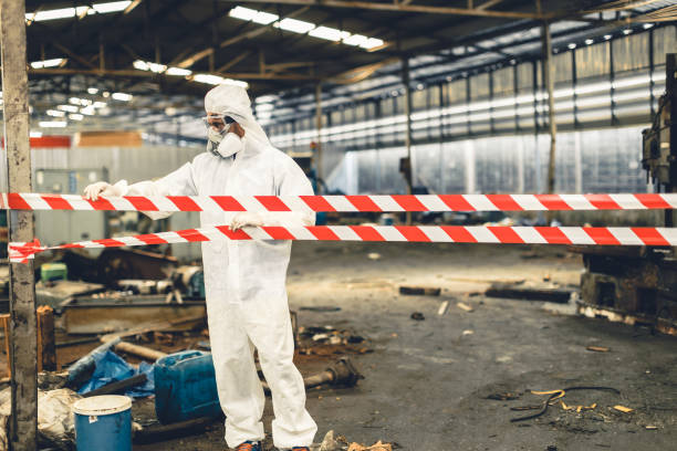 Professional Sewage Cleanup technician working in Alton, NH